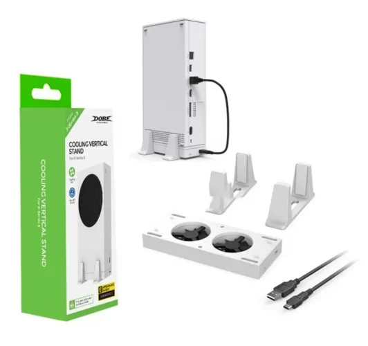 Suporte Vertical Dobe com Cooler LED para Xbox Series S Base Resfriamento Alta Velocidade