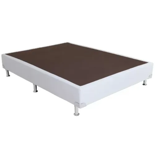 Cama Base Box Casal Branco Puro