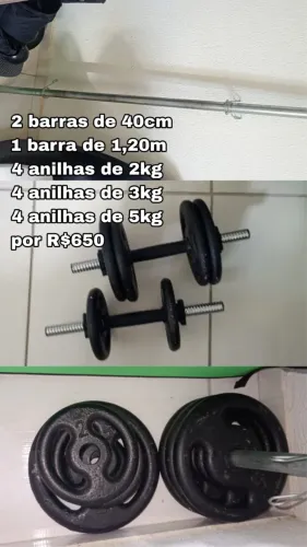 Barra e anilhas