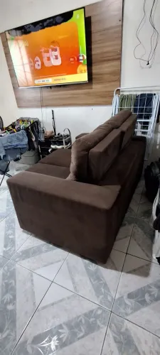 Jogo de sofá retratil marrom