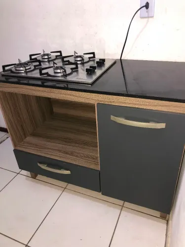 Cooktop a Gás 4 Bocas Inox D&D Metal - Ótimo Estado