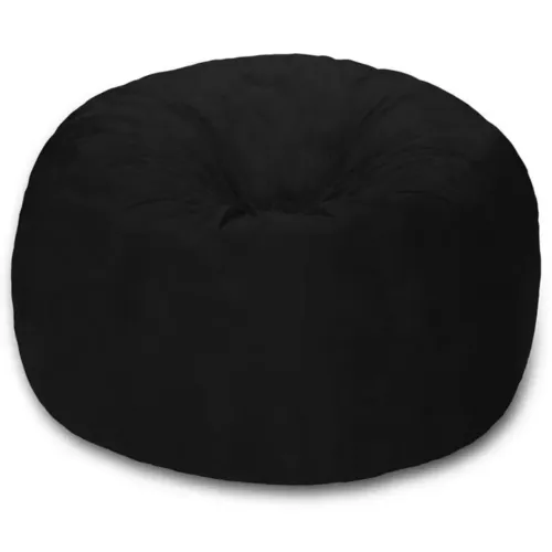 Puff gigante preto com enchimento 1,8x70