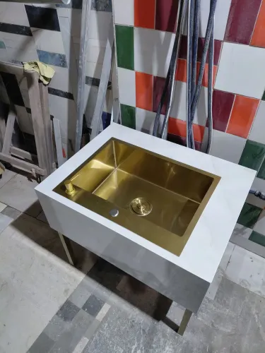 Pia grande para salão em porcelanato