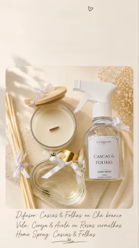 Home spray, velas e difusor de ambiente