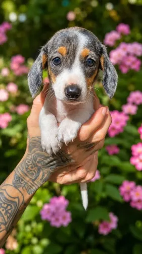 basset daschun varias cores cheio de carinho para você