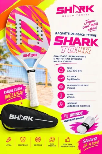 Raquete beach tennis shark