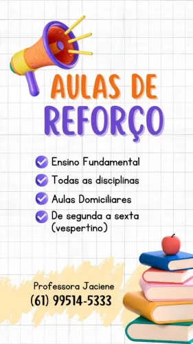 Reforço escolar - Aulas particulares 