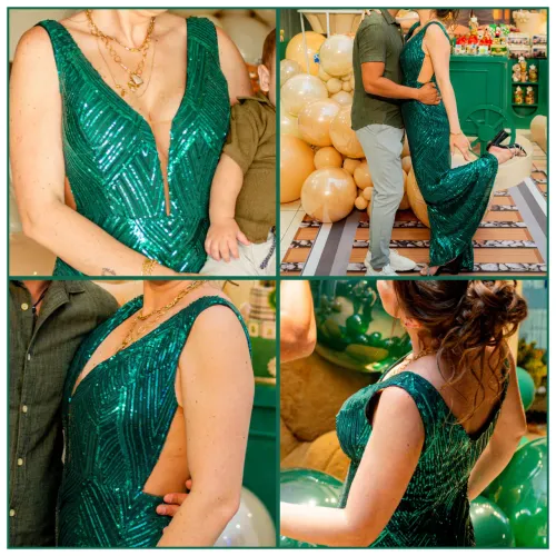 Vestido de festa verde