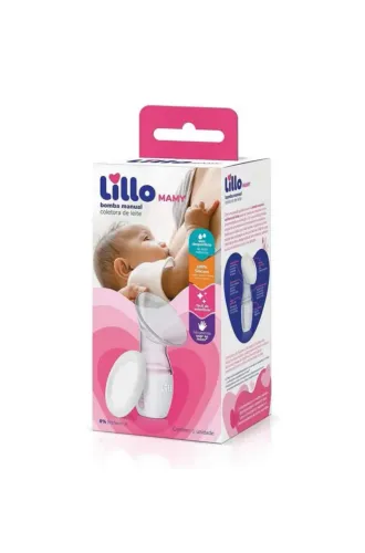 Bomba de Tirar Leite Lillo Mamy Manual Tampa Protetora Silicone 90ml