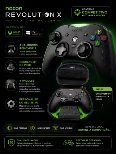 Controle Competitivo NACON REVOLUTION X - Xbox e PC