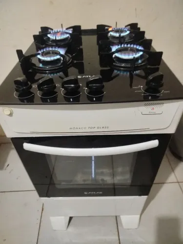 Vendo fogão tampo de vidro Atlas 4 bocas elétrico 