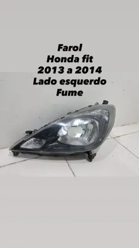Farol Honda Fit 2013 a 2014 Lado Esquerdo Fume