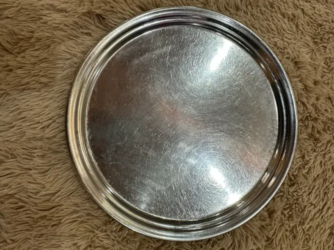 bandeja redonda de inox