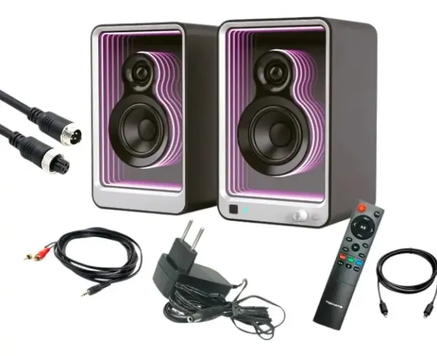 Caixa de som Tomate MTS 2039 100W com Bluetooth nova, caixa aberta, completa