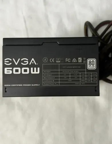 Fonte EVGA 600W 80 Plus White PFC Ativo