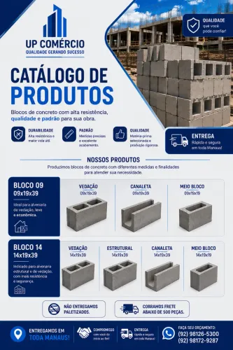 Venda de bloco de concreto
