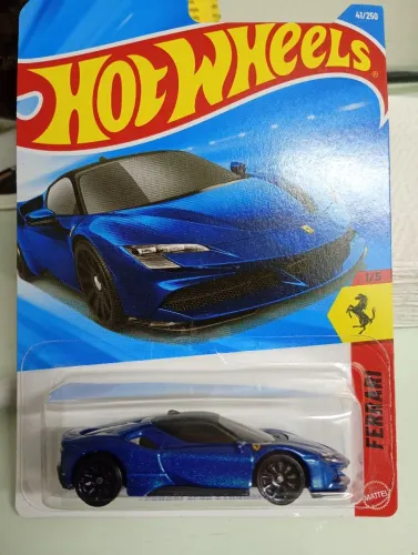 LACRADA! Ferrari SF90 Azul Hot Wheels 1/64