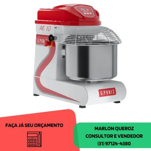 Amassadeira Espiral 10 Kg G.Paniz Monofásica