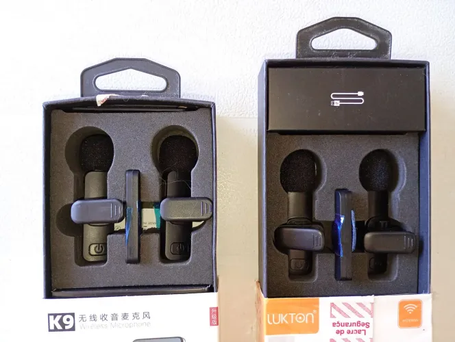 Microfone de lapela k9 sem fio para Iphone