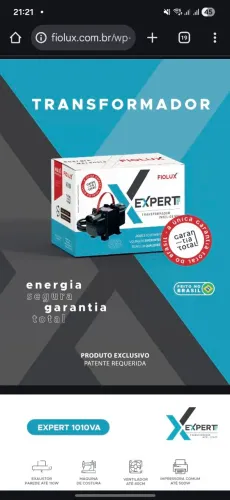 ?[NOVO / NUNCA USADO] Autotransformador Fiolux Expert 1010VA - Bivolt Automático