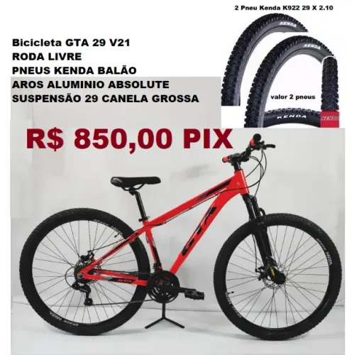 Bicicleta 29 Gta Sport Pneus Kenda 