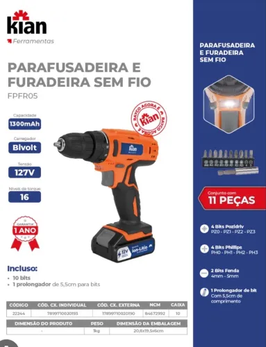 Parafusadeira Kian 