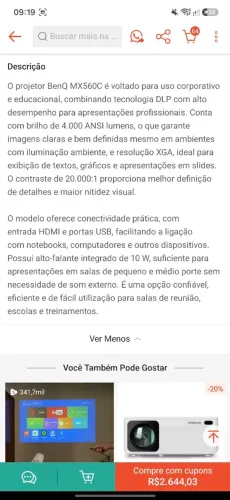 Vendo projetor