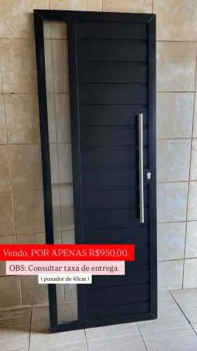 Portão de alumínio preto