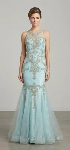 Vestido de festa bordado desapego