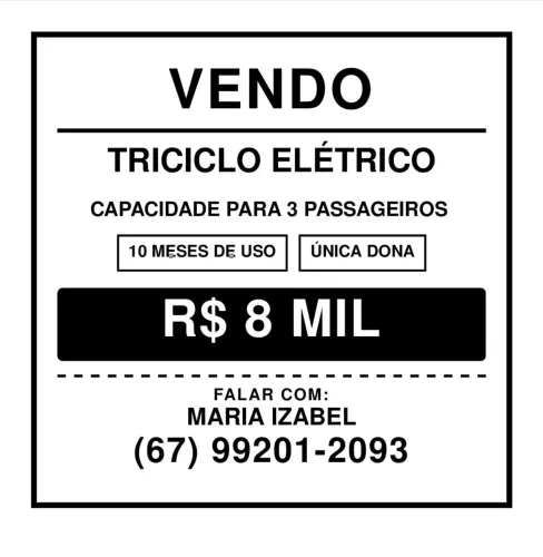 Triciclo elétrico barato
