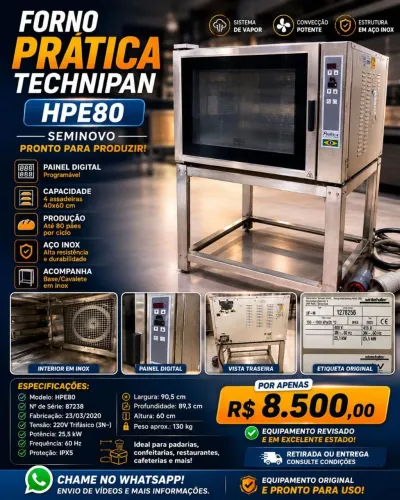FORNO PRÁTICA TECHNIPAN HPE80
