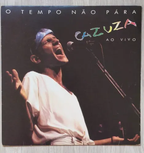 LP Cazuza - O Tempo Não Pára Ao Vivo 1988 - Raro Philips + Encarte