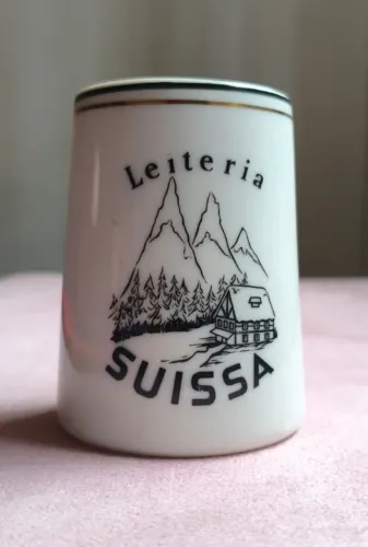 Copo promocional antigo Leiteria Suissa