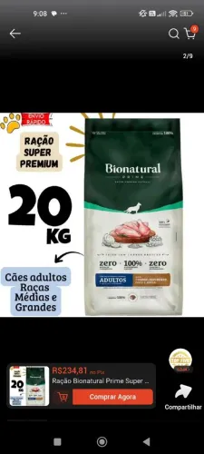 Vendo ração bionatunal