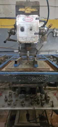Furadeira Vidro Glamatech - Duplo Cabeçote - Mesa Pneumática - 220v