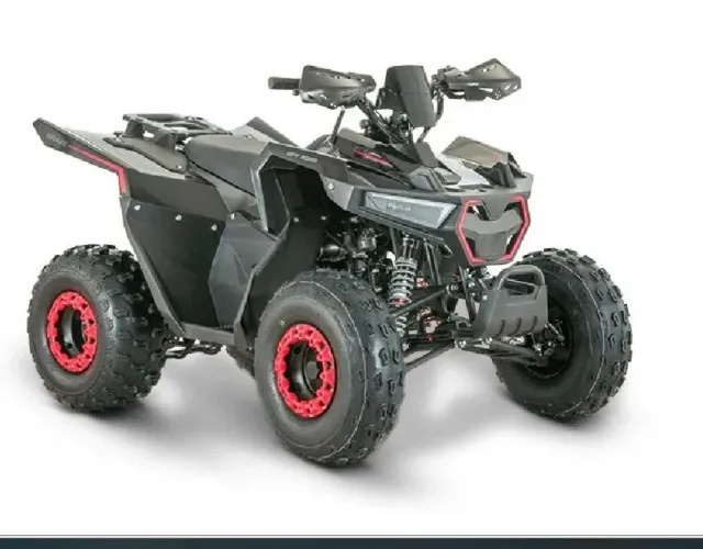 Quadriciclo brave 150cc preto e vermelho 