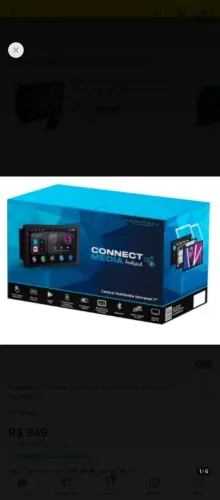 (Troco em Central Din-1) Central Multimídia Faaftech 7" Connectmedia Carplay Android Auto