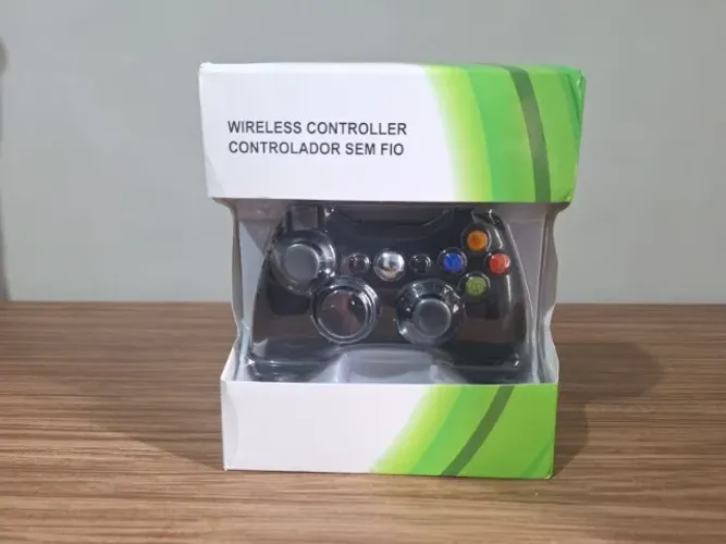 CONTROLE XBOX 360 E PC SEM FIO (NOVO NA CAIXA)