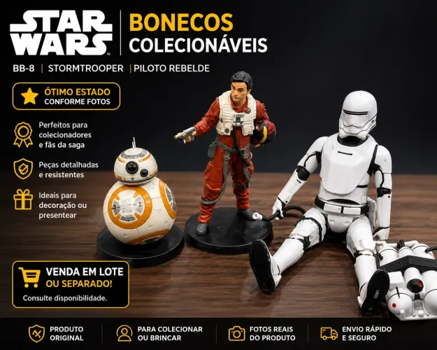 Bonecos Star Wars em perfeito estado