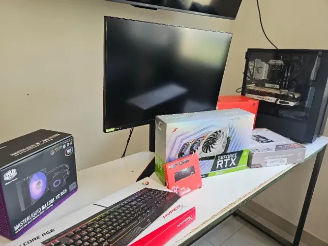 Setup Gamer Completo 32GB RAM DDR5 Ryzen 5 9600x 3060TI 850W 1TB NVME MONITOR 240HZ