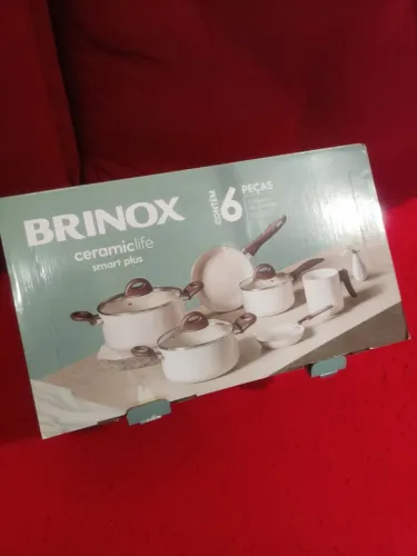 Jogo de panelas brinox 6 peças 