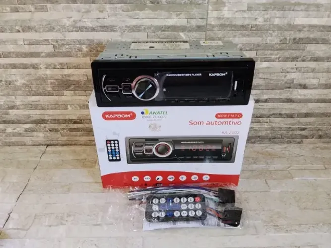 Radio Som de Carro Automotivo Bluetooth Usb Mp3 Kapbom