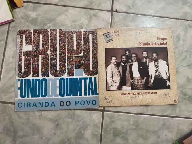 2 album disco de vinil fundo de quintal