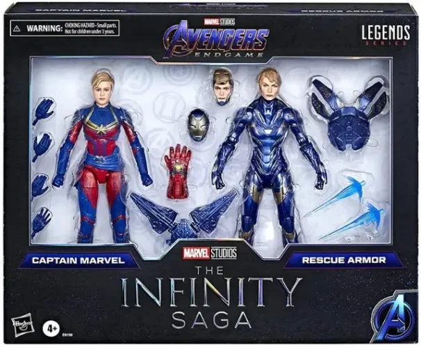 Marvel Legends Pack Infinity Saga Capitã Marvel e Resgate