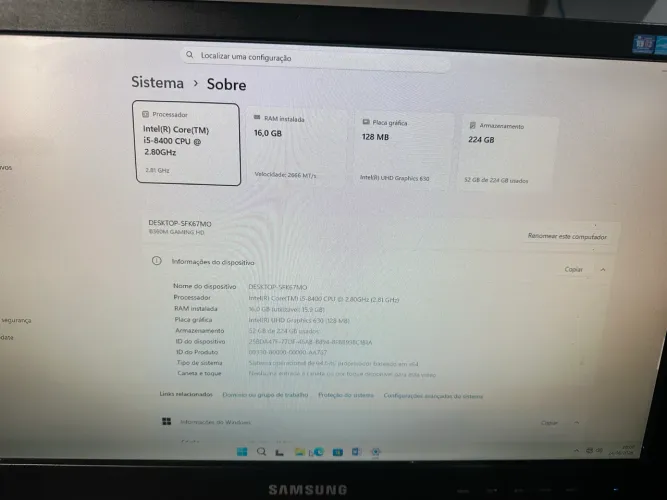I5 oitava geração dell com ssd 256 gb ddr4 16 loja com garantia tela loja fisica