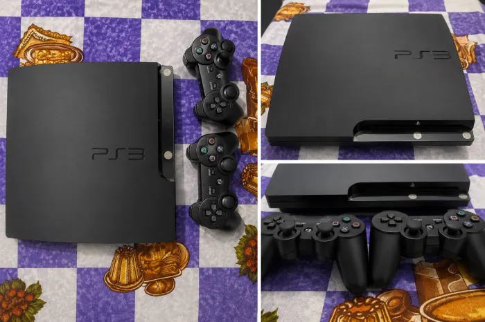 PS3 SLIM DESBLOQUEADO + 2 CONTROLES NOVOS