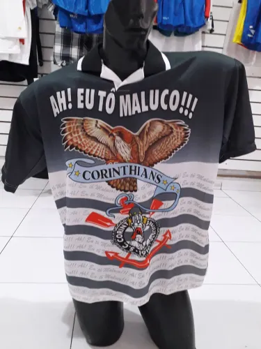 CAMISA CORINTHIANS VINTAGE 'AH EU TO MALUCO'