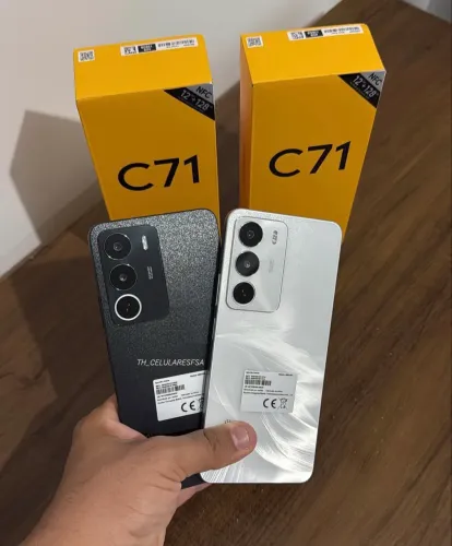 Smartphone Realme C71 8gb 256gb Dual Sim Nfc Cor Verde-escuro Branco Potente NFC
