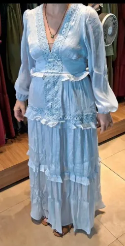 Vestido Elegante Festa Azul