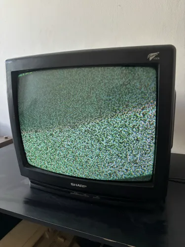 TV Sharp Panoramic Vision Antiga de Tubo Vintage Retrô